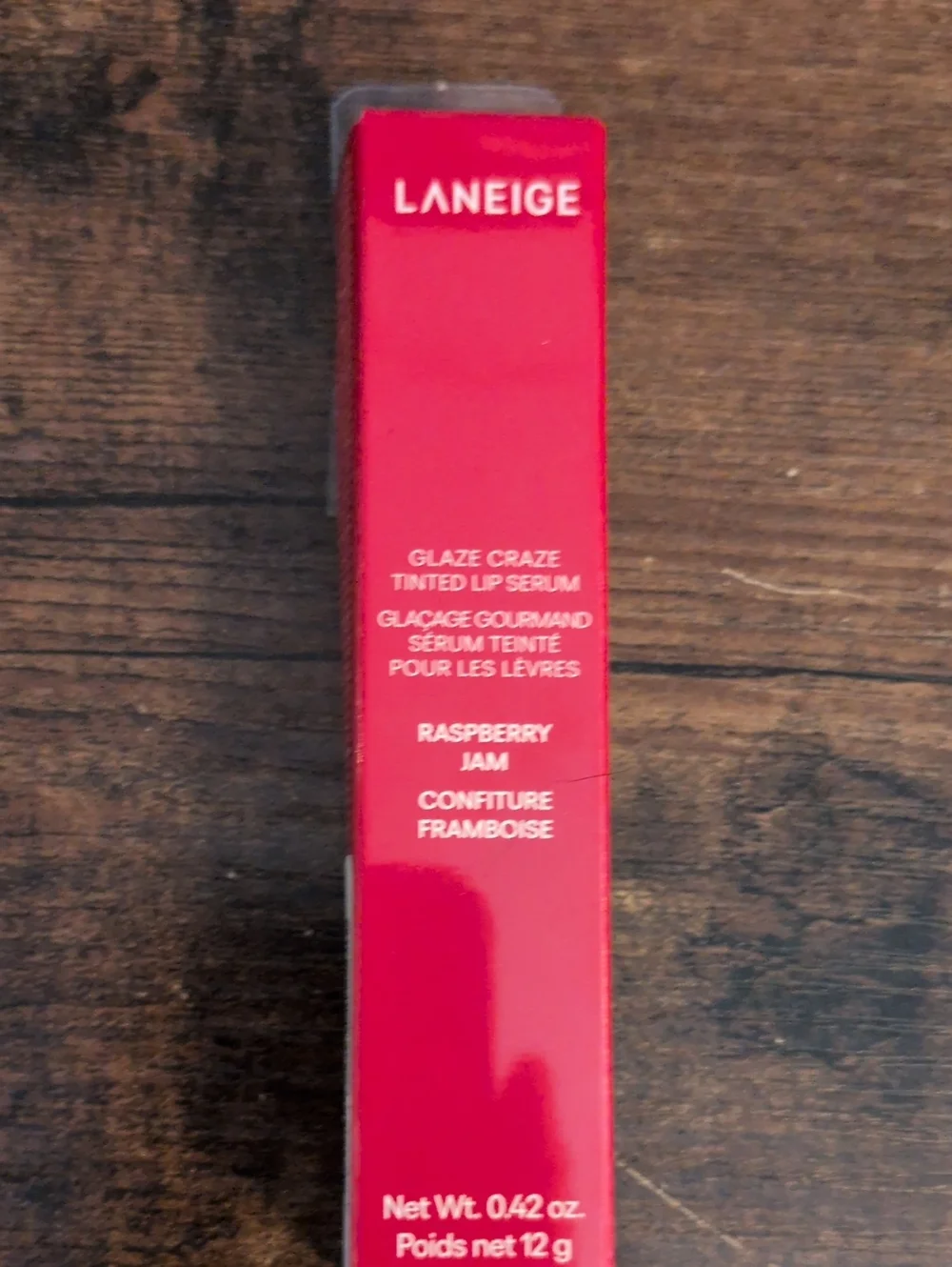 LANEIGE Glaze Craze Tinted Lip Serum - Raspberry Jam (Red) New